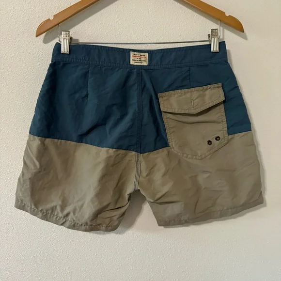 Deus Ex Machina Canggu Board Short Two-Tone Tan Blue Pockets Australia-30